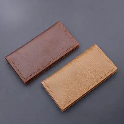 Men's Long Wallet Oil Wax Leather Retro Gift - 5