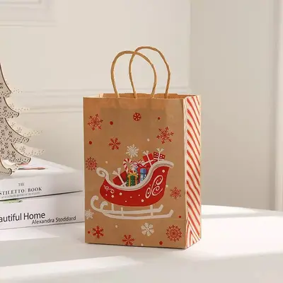 Noel Partisi Hediye Tote Çantası, Noel Baba Hediye Paketleme Çantası - 13