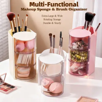 Premium cosmetics organizer box, rotating, multi-layer - 2