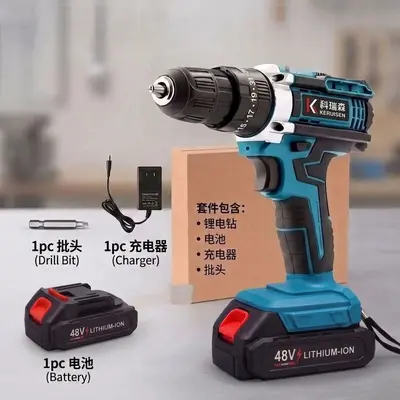 21V Lithium Drill with Quick Chuck and Bidirectional Rotation for Wood - 6