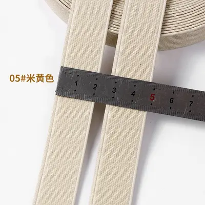 Düz Dokuma Elastik Bant, 1-20 cm, Şapka ve Çanta İçin Renkli Lastik Şerit - 12