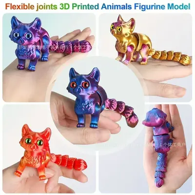 3D Baskı Sevimli Kedi Yavrusu Figürü, Çocuklar İçin Dekoratif Süs