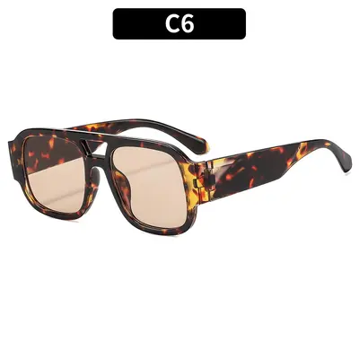 Men's and Women's Classic Double-Bridge Sunglasses, UV Protection, Driving - 11