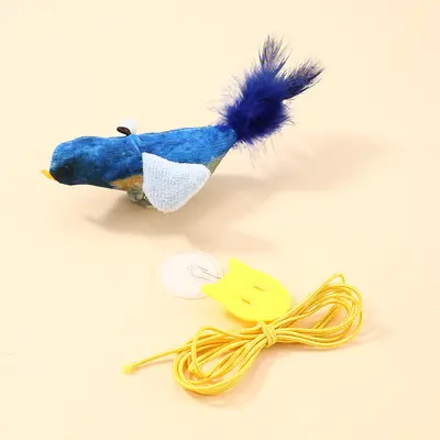 Hanging Realistic Bird Cat Toy with Chirping Sound for Doors - 8