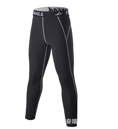Kids Sports Leggings, Stretch, Fleece-Lined Warm Base Layer - 9