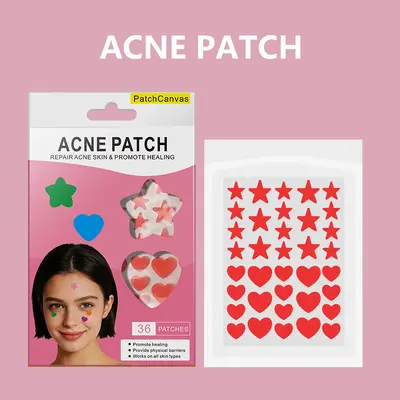 PatchCanvas痘痘贴盒装7色透明圆形痘痘贴纸SHOPEE现货厂家批发 - 12