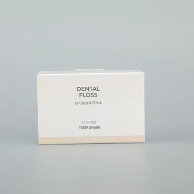 Husha 40er Box Pfefferminz Zahnseide Sticks mit Kunststoff Sortierbox