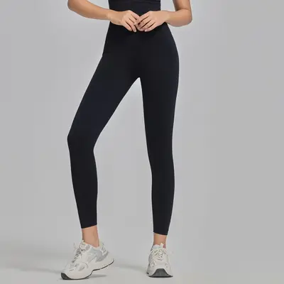 Damen-Yogahose, hoch tailliert, po-formend, schnelltrocknend, lang - 9
