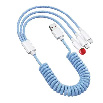 120W 3-in-1 spring-type charging cable, car mounted - 8