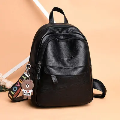 Grenzüberschreitende Handelstasche für Frauen, koreanischer Stil, große Kapazität, weiches Leder-Rucksack, kann mit Namen des Käufers etikettiert werden, direkter Versand vom Werk. - 2