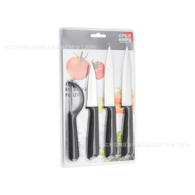 Export Stock Kitchen Knife Set Stainless Steel Knives Double-Sided Water-Absorbing Fruit Knife Peeler Combination Knife Set - 7