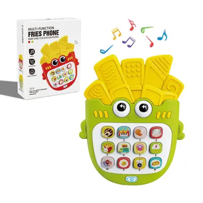 Baby Lerntelefon mit Musik und Geschichten, Cartoon-Pommes-Design - 6