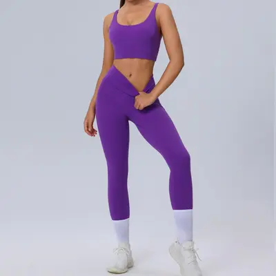 Plus Size Women's Yoga Set, High Stretch, Breathable - 10