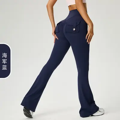 High-Waist Butt-Lifting Women's Yoga Pants with Pockets - 9