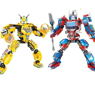 Lego Uyumlu Birleştirilebilir Yapı Taşı Transformer Mekanik Robot Küçük Parçalı Montaj Modeli Erkek Çocuk Eğitici Oyuncak Toptan