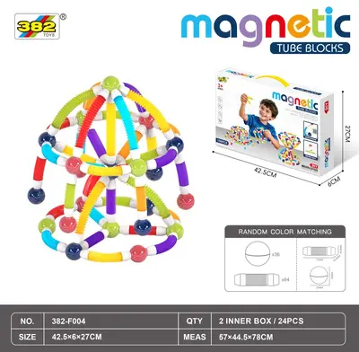 DIY Telescopic Tube Magnetic Stick Building Blocks, Educational Magnetic Toy - 10