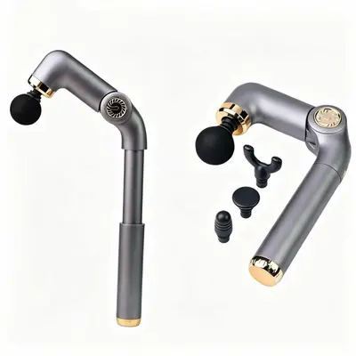 Long-Handle Telescopic Curved-Hook Fascia Gun for Neck and Back Massage - 7