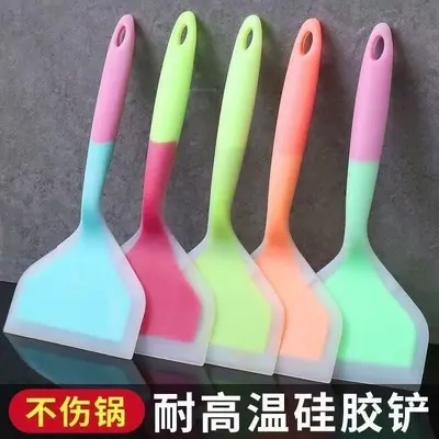 Silikon Spatula Yüksek Sıcaklığa Dayanıklı Gözleme Yapışmaz Tava Spatulası Tamagoyaki Tava Wok Spatulası Mutfak Eşyası Krep Spatulası Toptan Satış Dropshipping