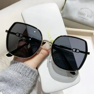 Women's Small Sunglasses, Glitter Frame, UV Protection - 2