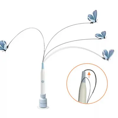 Electric Cat Toy with Strong Suction Cup, Attachable and Handheld Cat Teaser