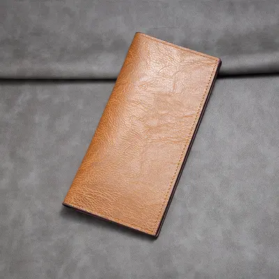 Herren-Langbrieftasche aus Leder mit mehreren Kartenfächern - 9