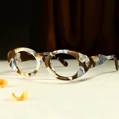 Acetate Sheet Eyeglass Frame, Thick Sheet, European and American Style