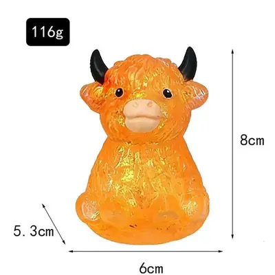 Glitter Highland Cow Squishy Stress Toy, Slow Rebound