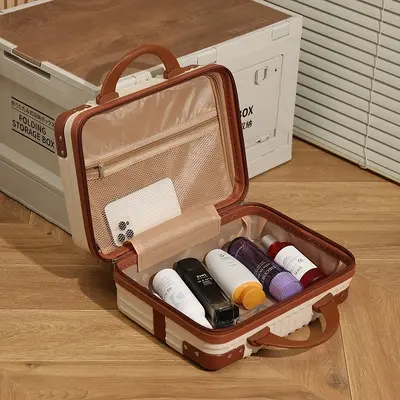 Retro bavul mini kozmetik çantası 14 inç küçük kutu hatıra 16 inç bavul depolama şifre yatılı çanta