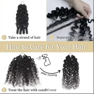Burmese Curly Feather Crochet Hair Burmese Curly Feather Crochet Hair Simulation Hair Wig Feather Hair Extensions