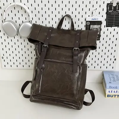 Large Capacity Men's Student Backpack and Casual Travel Bag - 8