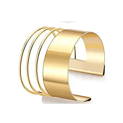 Cross-border bestselling European and American style exaggerated metal cutting pattern iron bracelet set personalized wire bracelet - 12