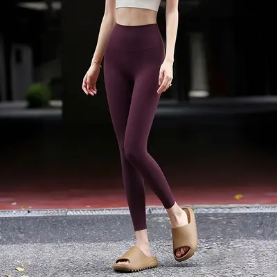 Yoga tayt kadın, yüksek bel, kalça kaldırma, sarı-gri renk - 12
