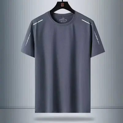 Men's Loose Quick-Dry Breathable Mesh Sports T-Shirt, Short Sleeve