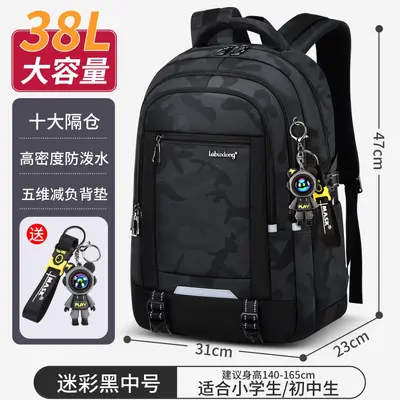 Middle and High School Backpack, Large Capacity, Spine-Protecting - 7