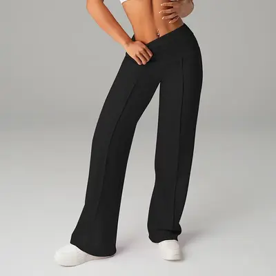 Erkek Kadın Bel Dikişli Cepli Slim Fit Uzun Düz Paça Outdoor Spor Pantolon - 7