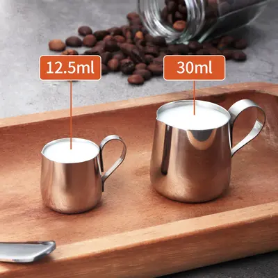 304 Paslanmaz Çelik Mini Süt Sürahisi Ağızlı Latte Art Kupası