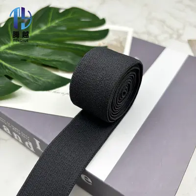 Farbiges gebürstetes Elastikband, 2,0-5,0 cm, Imitation Nylon - 10