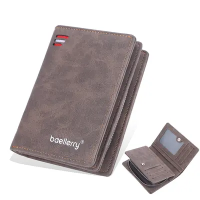 Baellerry Erkek Cüzdan, RFID Korumalı, Buzlu Fermuarlı, Dikey Model - 8