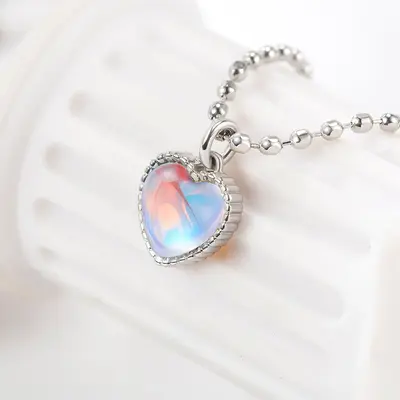 Double-Layer Heart Necklace, Women's Collarbone Chain - 2