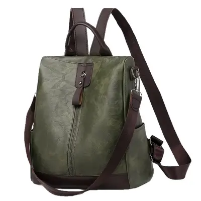 Women's PU Leather Backpack, Anti-Theft, Large Capacity Business Bag - 5