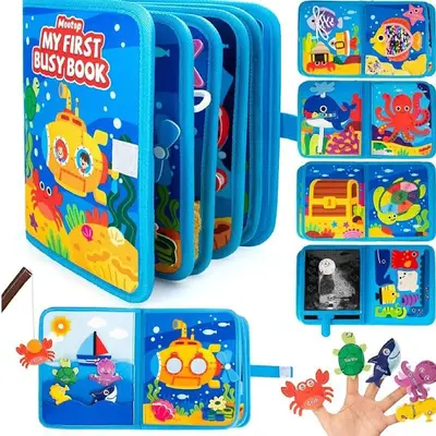 Felt Quiet Book with Learning Board for Babies and Toddlers - 7