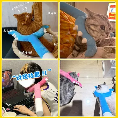 Long-Stick Feather Cat Teaser Wand, Interactive Pet Toy - 4