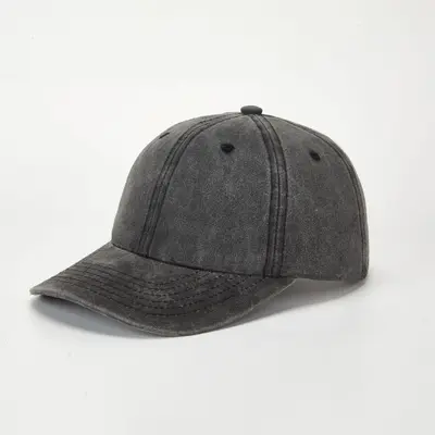 Baseballkappe mit Vintage-Effekt und Waschung, einfarbige Blanko-Kappe, europäischer und amerikanischer Retro-Stil, Grenzüberschreitende Export-Kappe für Damen.