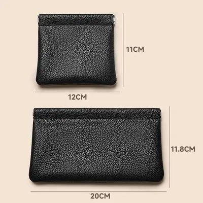 Nakit Para Cüzdanı Limon Derisi Dokulu Minimalist Klips Bozuk Para Cüzdanı Büyük Boy Uzun Taşınabilir Saklama Çantası Erkek Kadın Küçük Para Cüzdanı - 8
