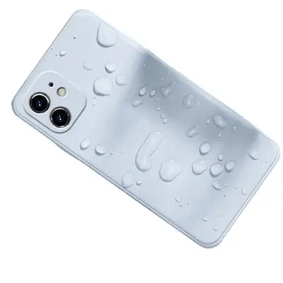 Apple iPhone 11 Pro Max liquid silicone case ash blue full coverage