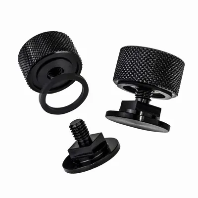 Anodized Aluminum Helmet Connector with Silicone Gasket Screw Head - 10