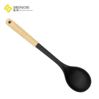 Amazon 6-teiliges Silikon-Küchenutensilien-Set, antihaftbeschichteter Suppenlöffel, Spachtel, temperaturbeständige Lebensmittelqualität aufhängbare Küchenutensilien - 6