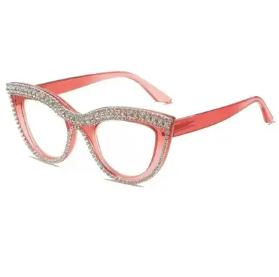 Cat-Eye-Brillengestell mit Strasssteinen - 11