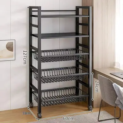 Kitchen vegetable basket floor standing storage rack multi-functional vegetable storage basket multi-layer storage vegetable and fruit storage rack - 13