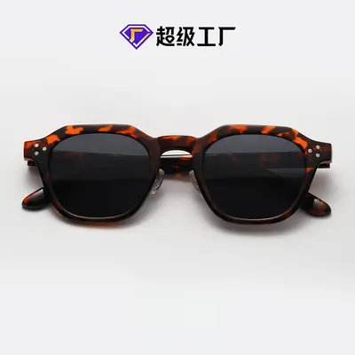 Retro TR90 Polygon Polarized Punk Sunglasses for Men and Women - 2